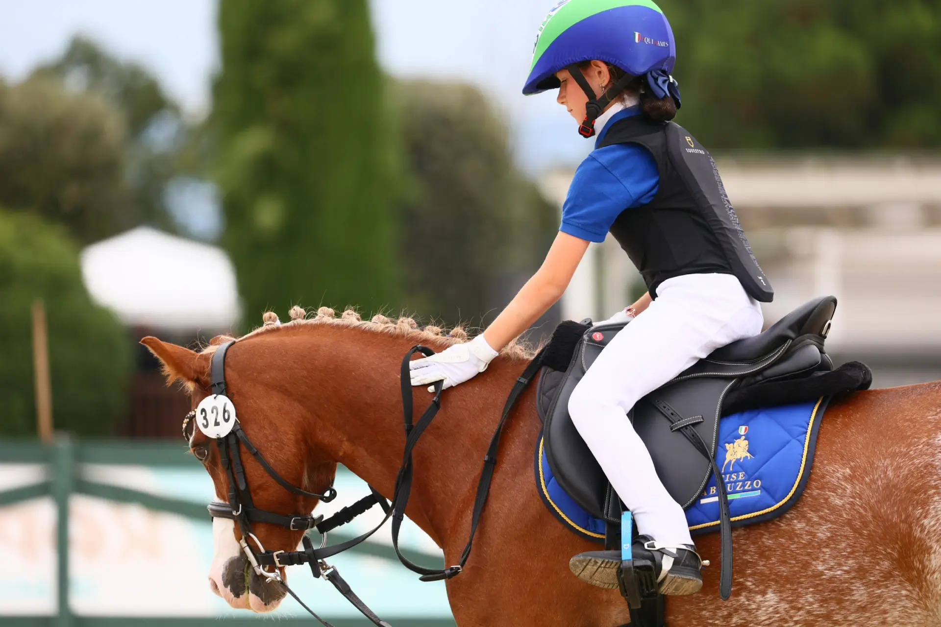 Atleta del Rio Tavo Horse Club in gara di dressage